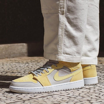 Air Jordan 1 Mid SE Grey Fog Lemon Wash — UK 3 | EU 35.5 | US 3.5 — Alternate View 7