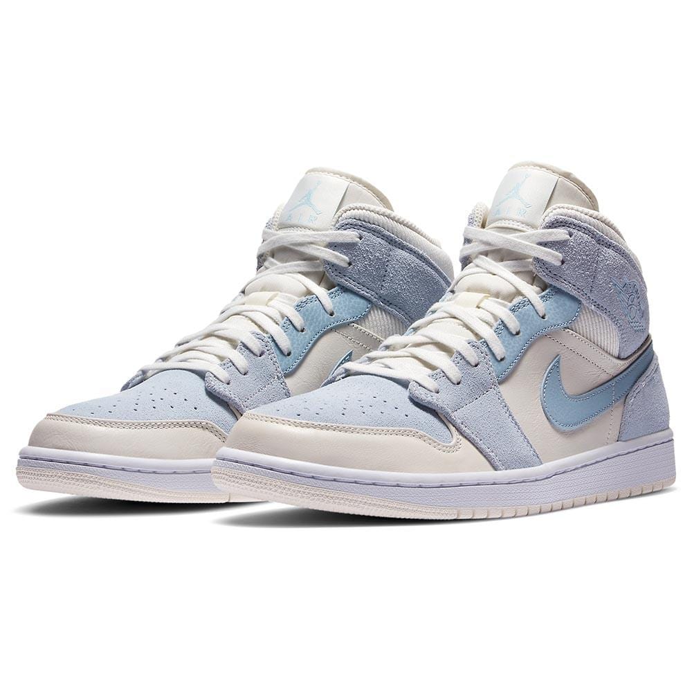 Air Jordan 1 Mid SE 'Sail Light Blue' — UK 3 | EU 35.5 | US 3.5 — Side View