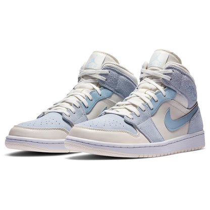 Air Jordan 1 Mid SE 'Sail Light Blue' — UK 3 | EU 35.5 | US 3.5 — Side View