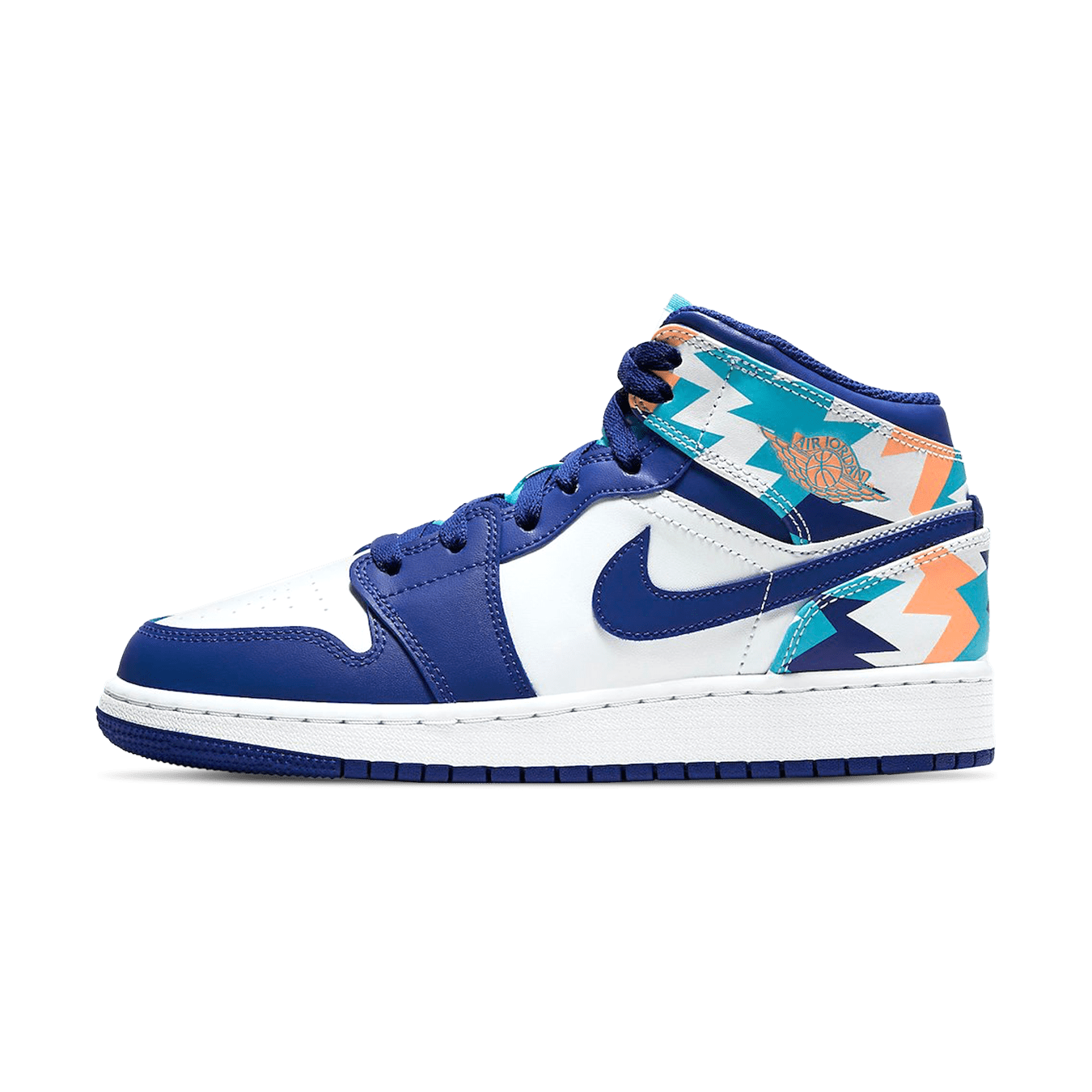 Air Jordan 1 Mid GS 'Geometric Print' — UK 13.5 | EU 32 | US 1Y — Front View