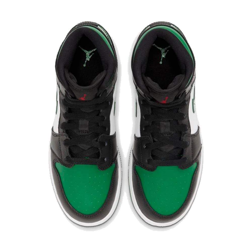 Air Jordan 1 Mid GS 'Black Pine Green' — UK 13.5 | EU 32 | US 1Y — Back View