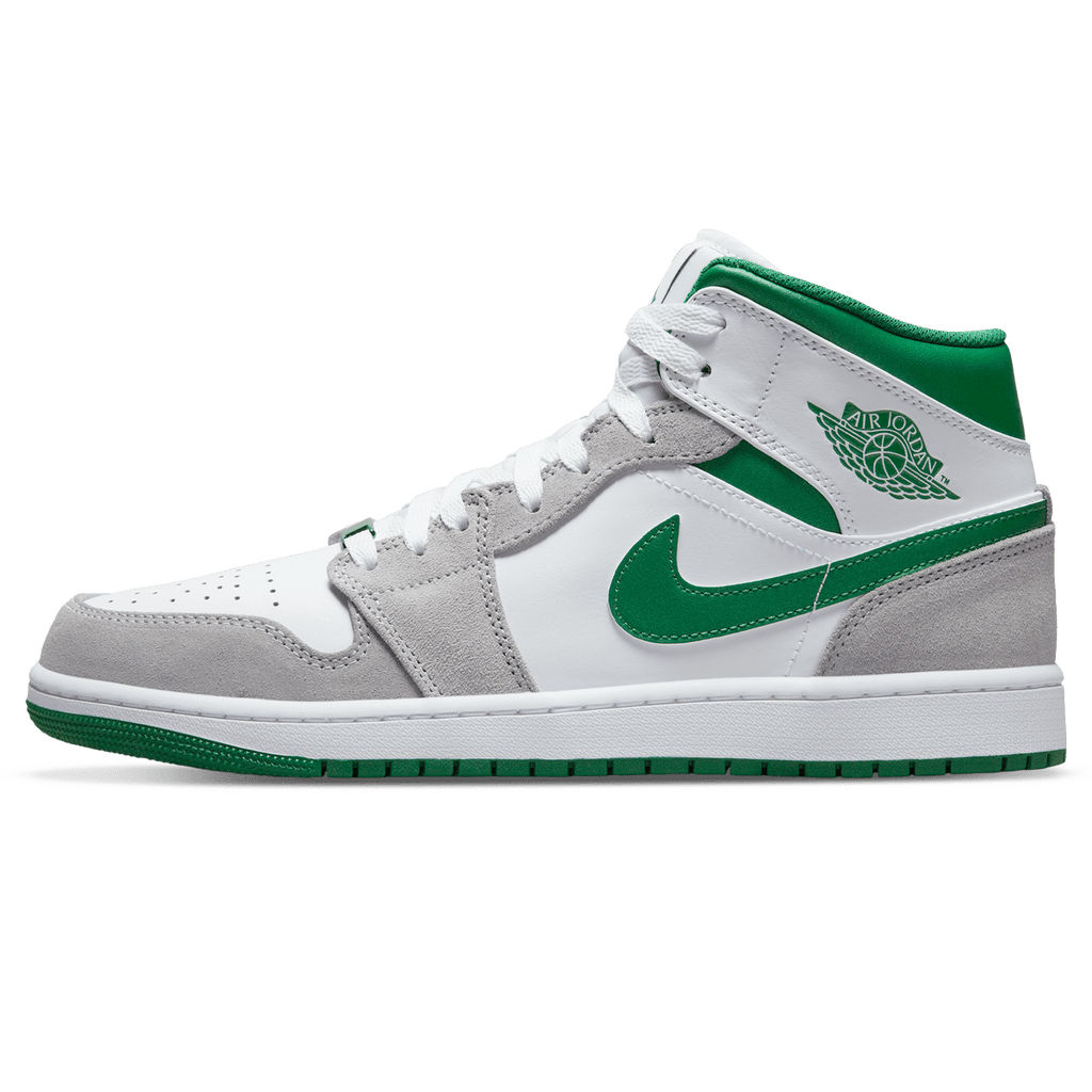 Air Jordan 1 Mid SE 'Grey Pine Green' — UK 3 | EU 35.5 | US 3.5 — Front View