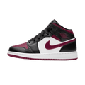Air Jordan 1 Mid GS 'Black Noble Red' — UK 13.5 | EU 32 | US 1Y — Front View