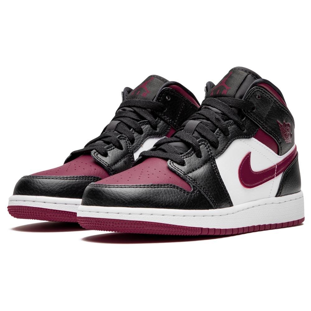 Air Jordan 1 Mid GS 'Black Noble Red' — UK 13.5 | EU 32 | US 1Y — Side View