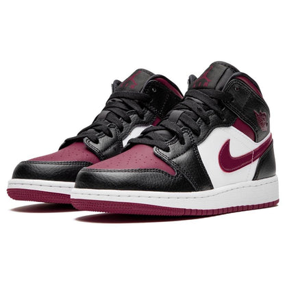 Air Jordan 1 Mid GS 'Black Noble Red' — UK 13.5 | EU 32 | US 1Y — Side View