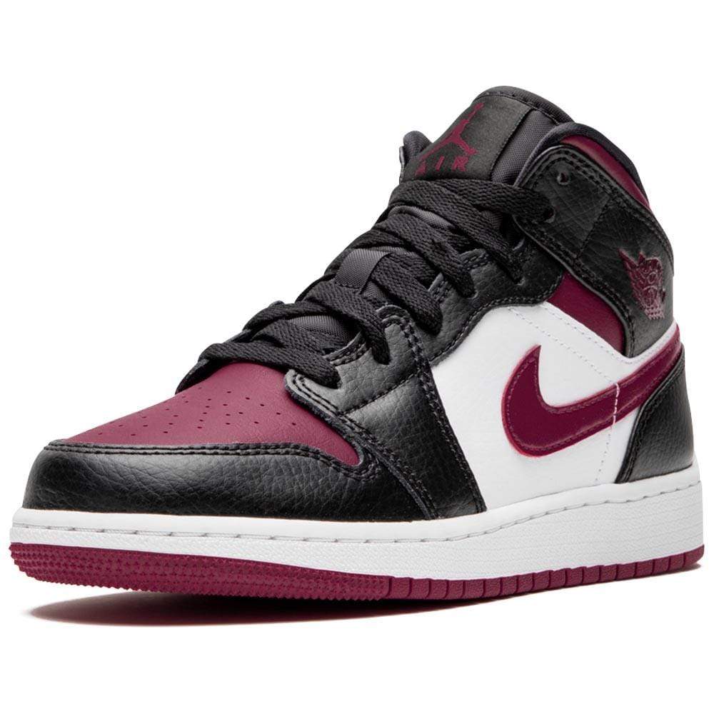 Air Jordan 1 Mid GS 'Black Noble Red' — UK 13.5 | EU 32 | US 1Y — Top View
