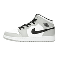 Air Jordan 1 Mid GS "Light Smoke Grey" — 2 UK | 34 EU — Front View
