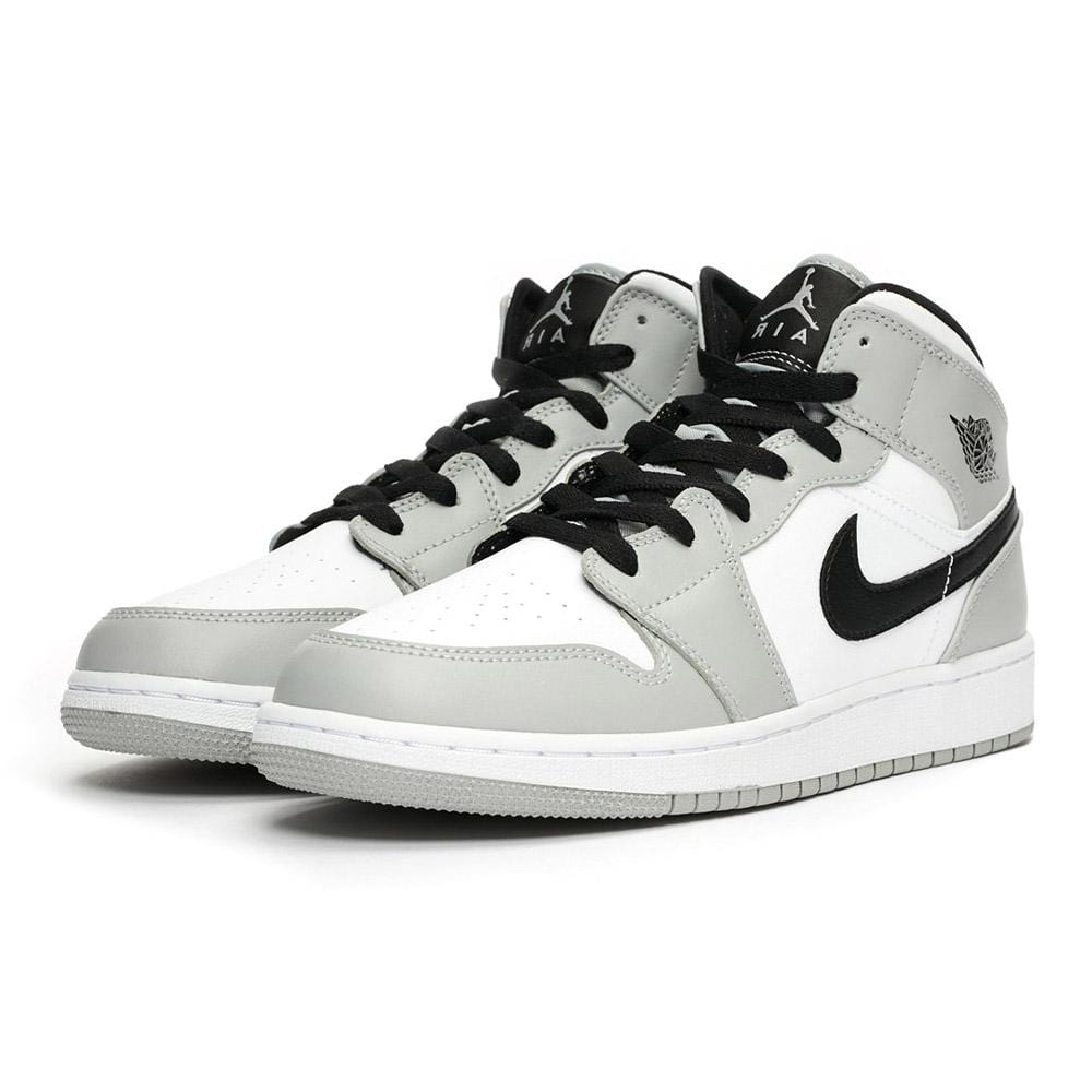 Air Jordan 1 Mid GS "Light Smoke Grey" — 2 UK | 34 EU — Side View
