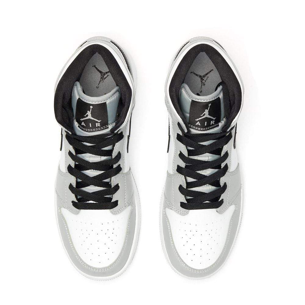 Air Jordan 1 Mid GS "Light Smoke Grey" — 2 UK | 34 EU — Back View