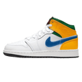 Air Jordan 1 Mid GS 'White Court Purple Teal' — UK 13.5 | EU 32 | US 1Y — Front View
