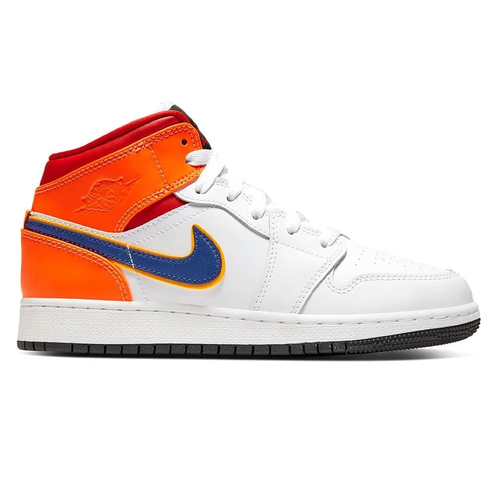 Air Jordan 1 Mid GS 'White Court Purple Teal' — UK 13.5 | EU 32 | US 1Y — Top View