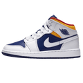 Air Jordan 1 GS Mid 'White Laser' — 2 UK | 34 EU — Front View