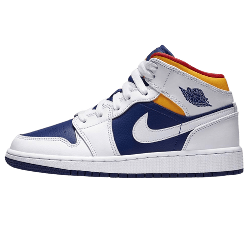 Air Jordan 1 GS Mid 'White Laser' — 2 UK | 34 EU — Front View