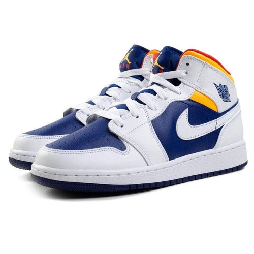 Air Jordan 1 GS Mid 'White Laser' — 2 UK | 34 EU — Side View