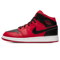 Air Jordan 1 Mid GS 'Black Gym Red' — UK 13.5 | EU 32 | US 1Y — Front View