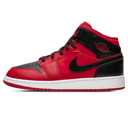 Air Jordan 1 Mid GS 'Black Gym Red' — UK 13.5 | EU 32 | US 1Y — Front View