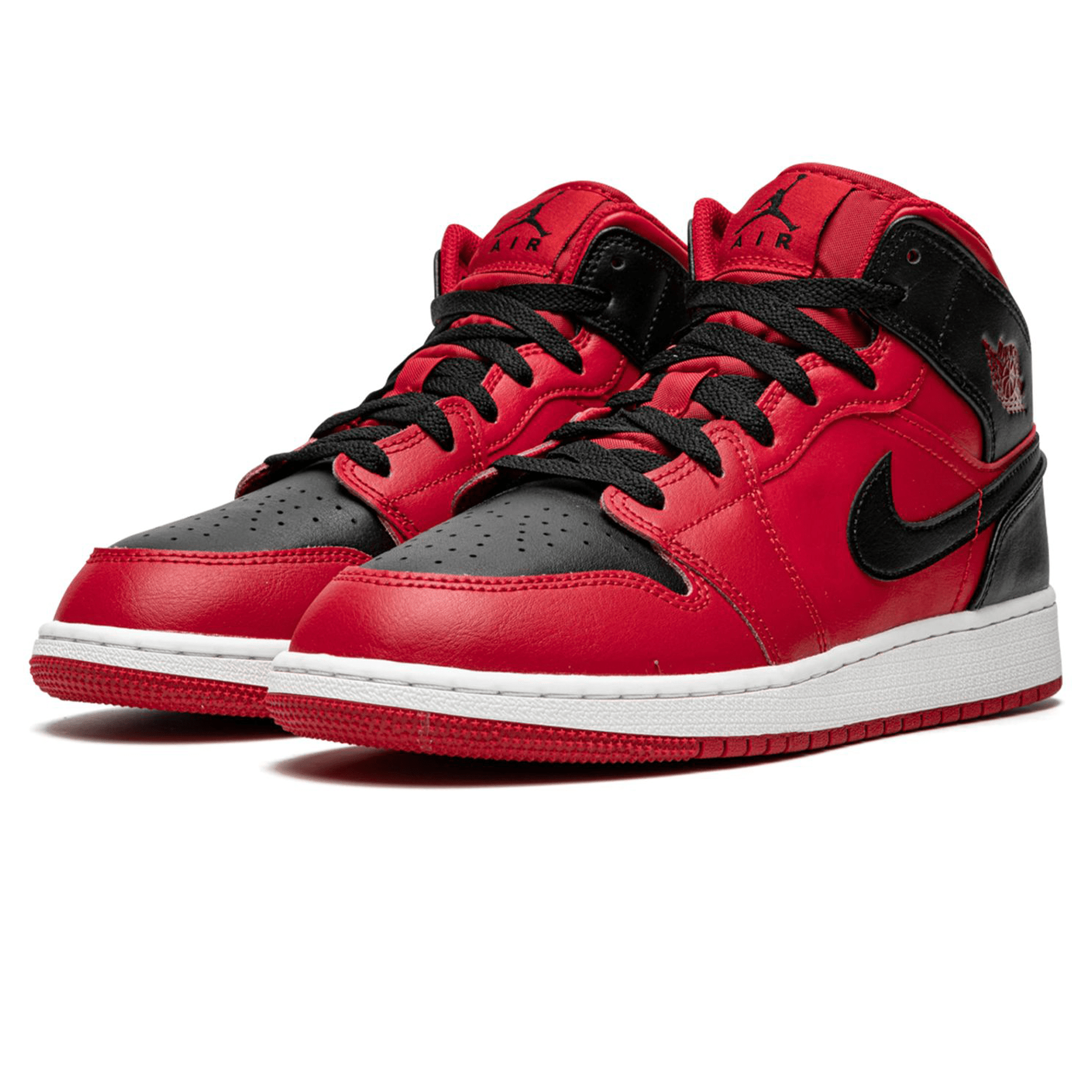 Air Jordan 1 Mid GS 'Black Gym Red' — UK 13.5 | EU 32 | US 1Y — Side View