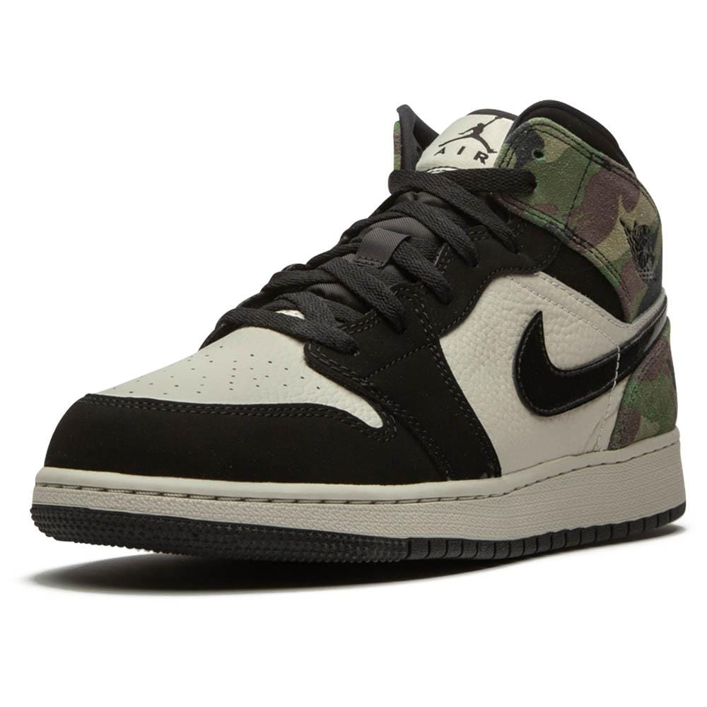 Air Jordan 1 Mid SE GS 'Camo' — UK 13.5 | EU 32 | US 1Y — Top View