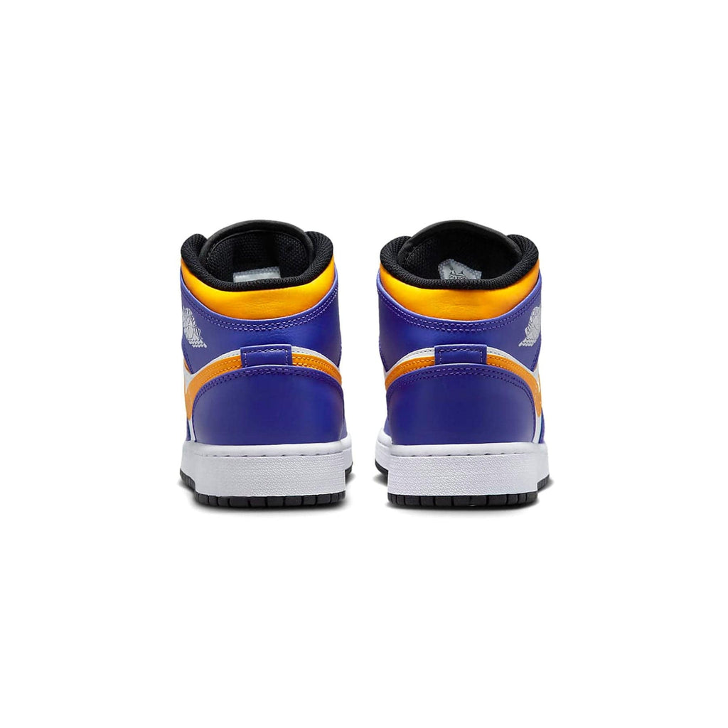 Air Jordan 1 Mid GS 'Lakers' — UK 13.5 | EU 32 | US 1Y — Back View