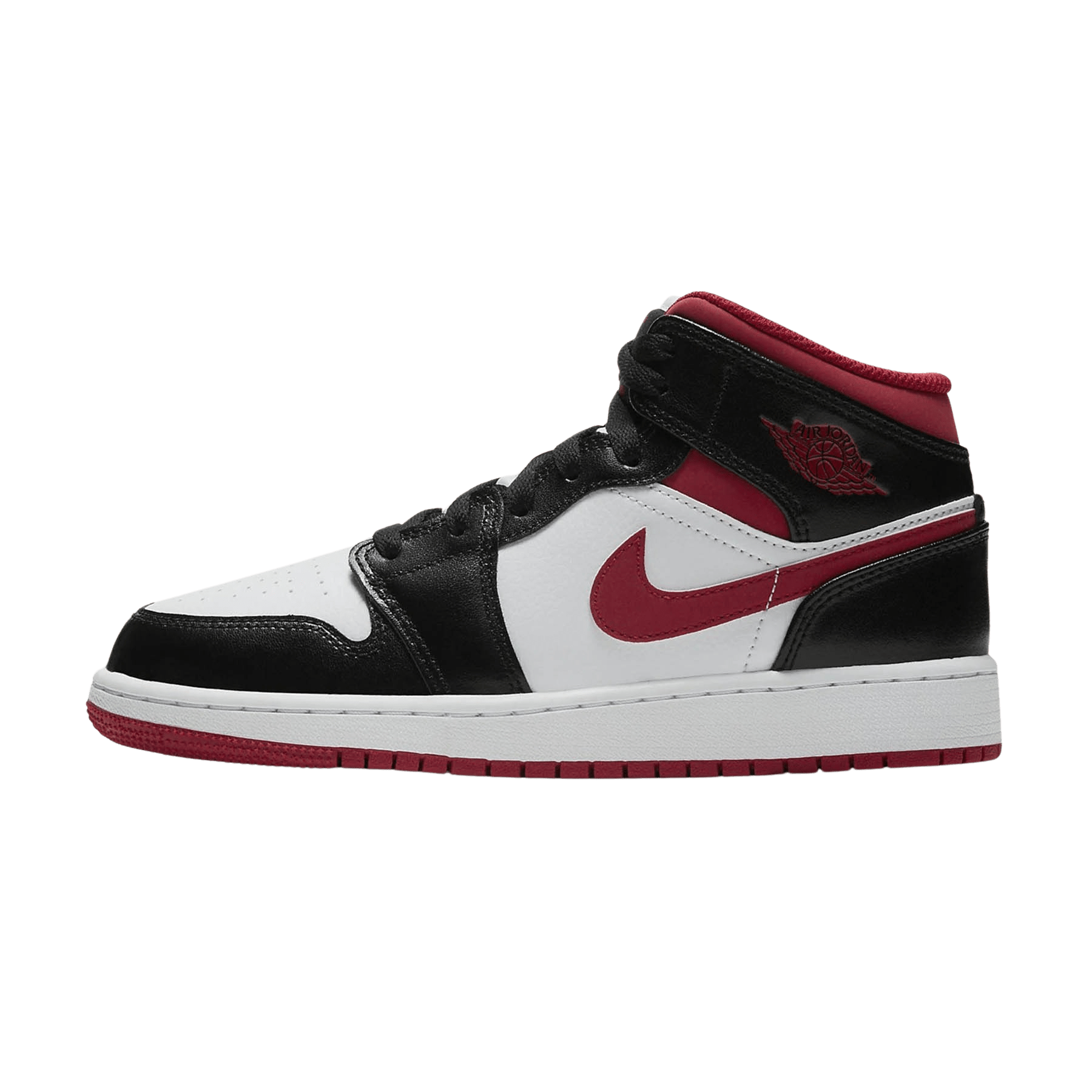 Air Jordan 1 Mid GS 'Black Gym Red' 2021 — UK 13.5 | EU 32 | US 1Y — Front View
