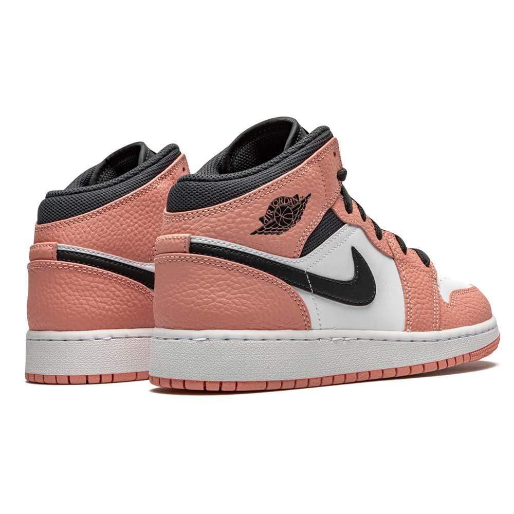 Air Jordan 1 Mid GS 'Pink Quartz' — 2 UK | 34 EU — Top View
