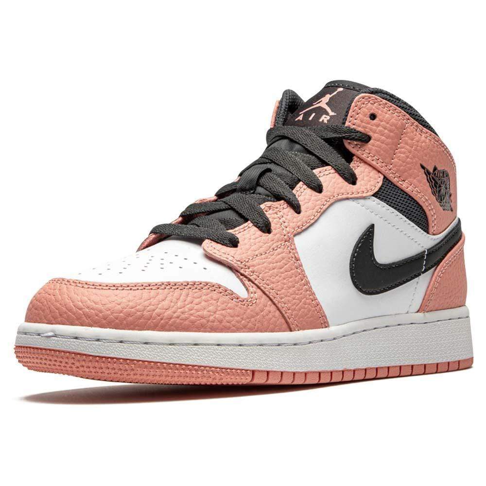 Air Jordan 1 Mid GS 'Pink Quartz' — 2 UK | 34 EU — Detail View
