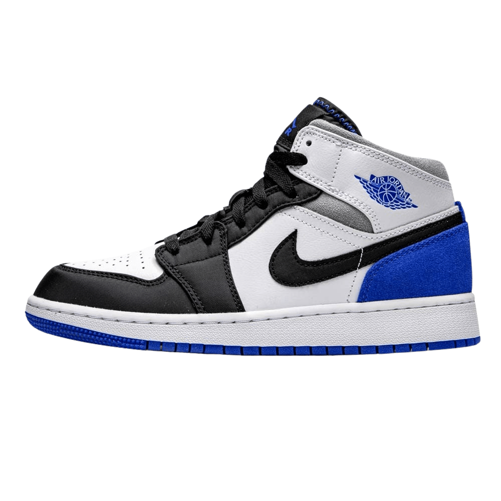 Air Jordan 1 Mid GS 'Royal White' — UK 13.5 | EU 32 | US 1Y — Front View