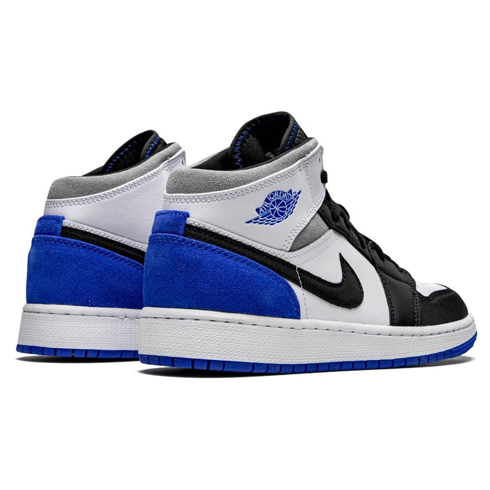 Air Jordan 1 Mid GS 'Royal White' — UK 13.5 | EU 32 | US 1Y — Back View