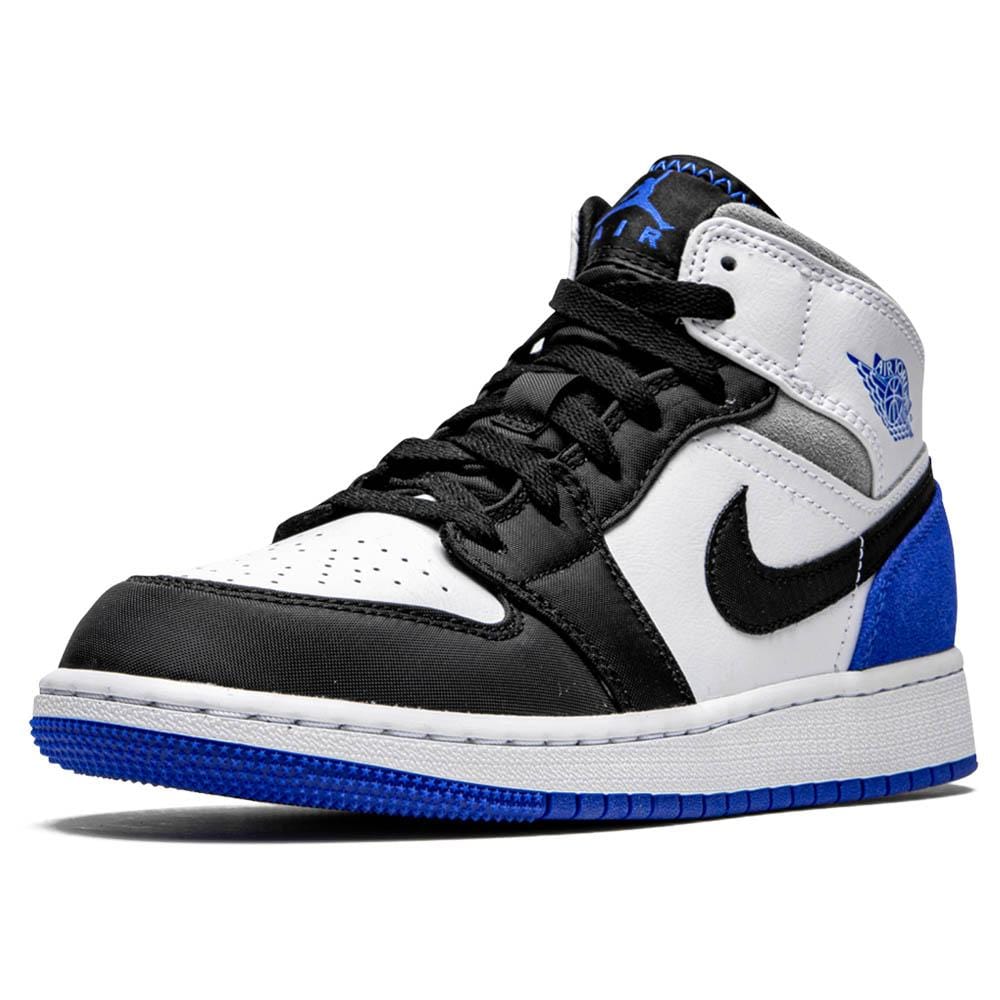 Air Jordan 1 Mid GS 'Royal White' — UK 13.5 | EU 32 | US 1Y — Top View