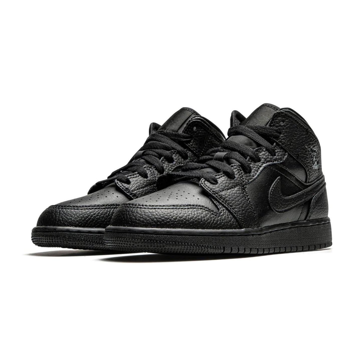 Air Jordan 1 Mid GS 'Triple Black' 2020 — UK 13.5 | EU 32 | US 1Y — Side View