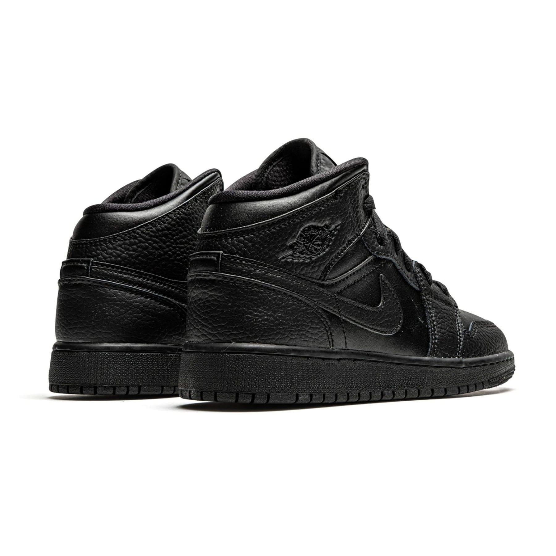Air Jordan 1 Mid GS 'Triple Black' 2020 — UK 13.5 | EU 32 | US 1Y — Back View