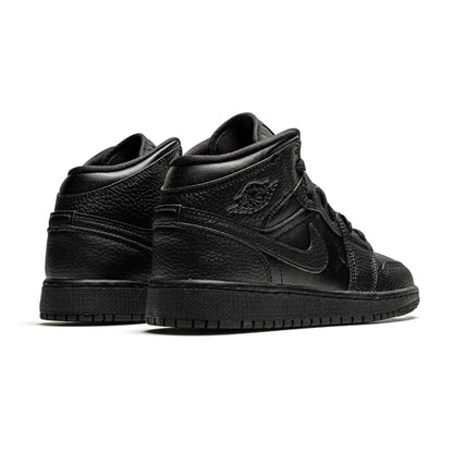 Air Jordan 1 Mid GS 'Triple Black' 2020 — UK 13.5 | EU 32 | US 1Y — Back View