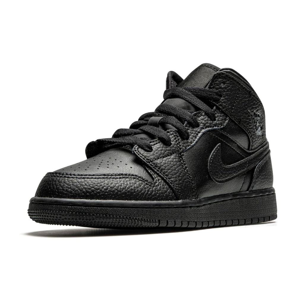 Air Jordan 1 Mid GS 'Triple Black' 2020 — UK 13.5 | EU 32 | US 1Y — Top View