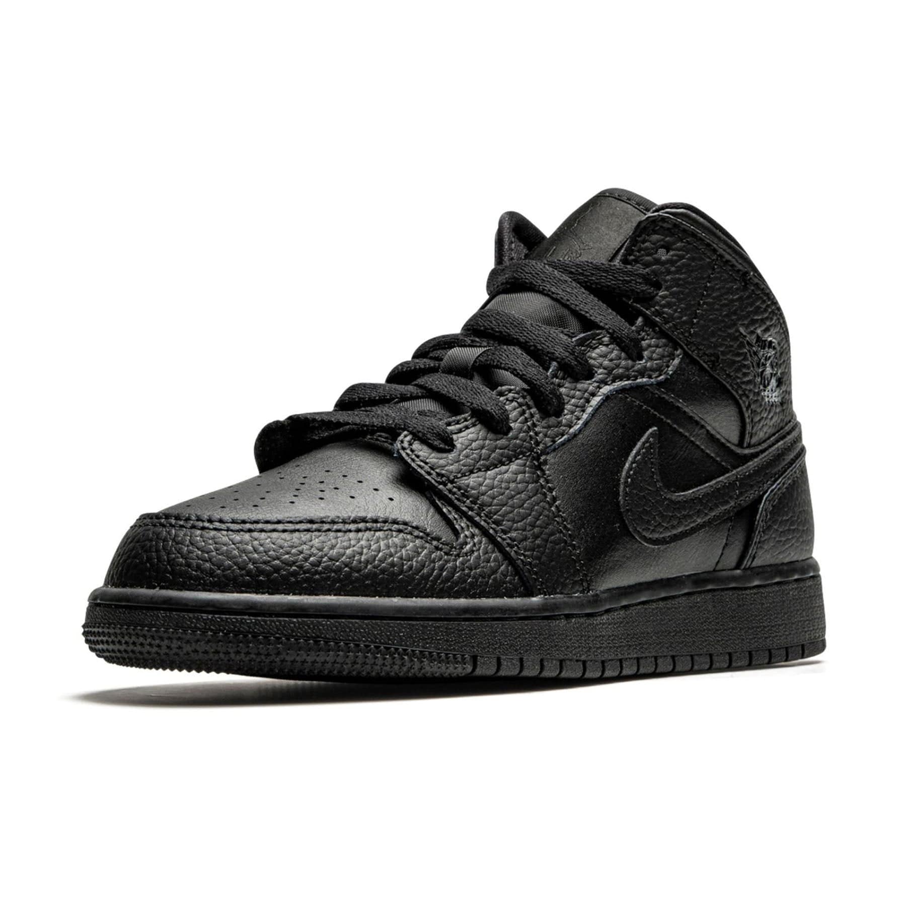 Air Jordan 1 Mid GS 'Triple Black' 2020 — UK 13.5 | EU 32 | US 1Y — Top View