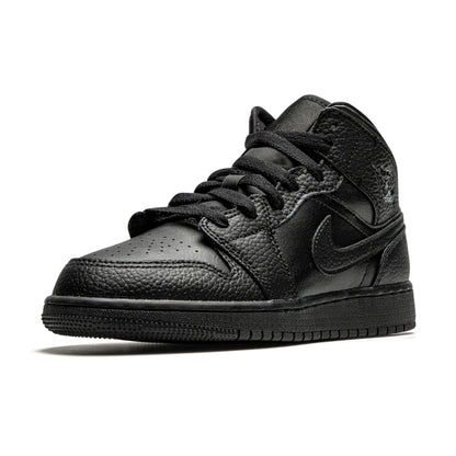 Air Jordan 1 Mid GS 'Triple Black' 2020 — UK 13.5 | EU 32 | US 1Y — Top View