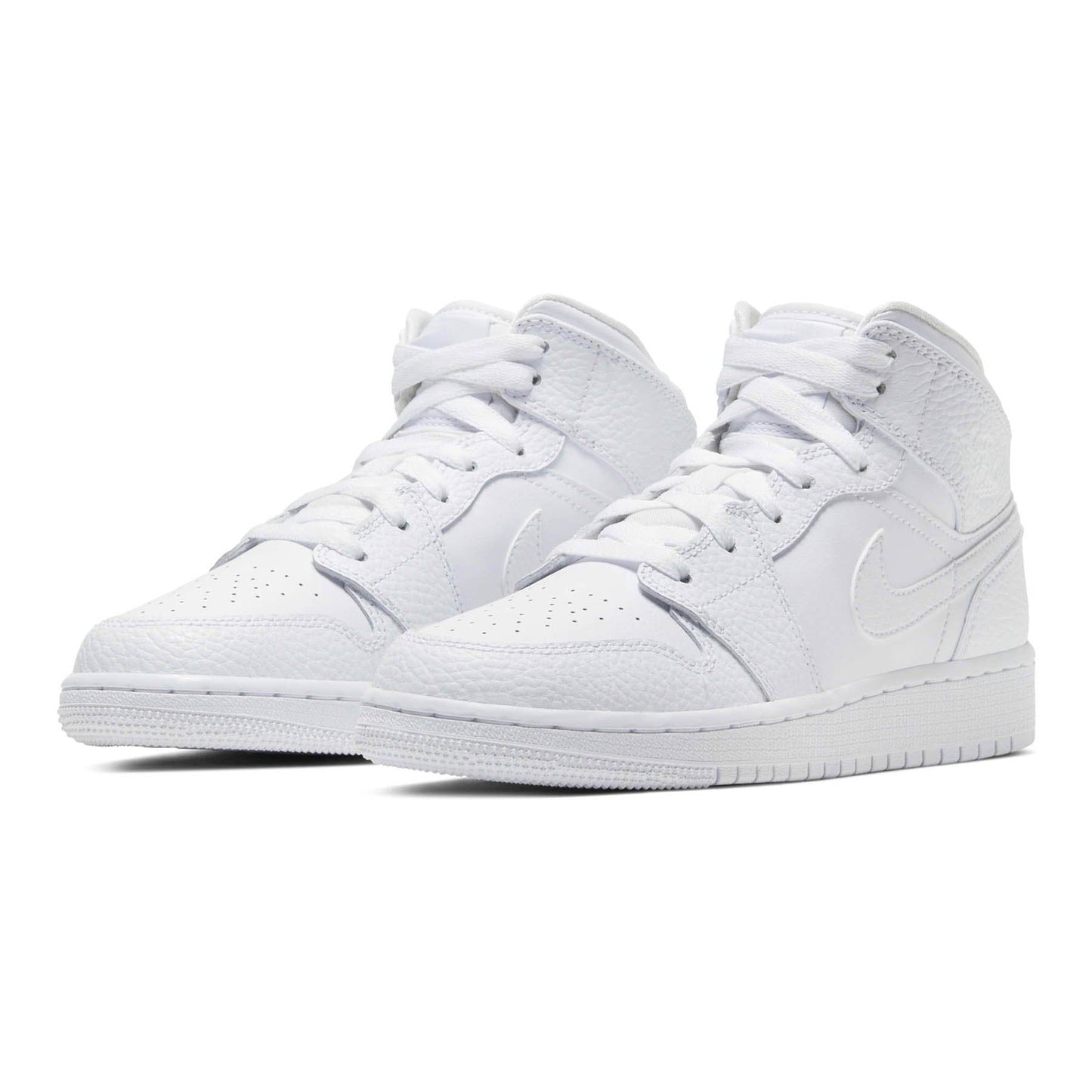 Air Jordan 1 Mid GS 'Triple White' — UK 13.5 | EU 32 | US 1Y — Back View