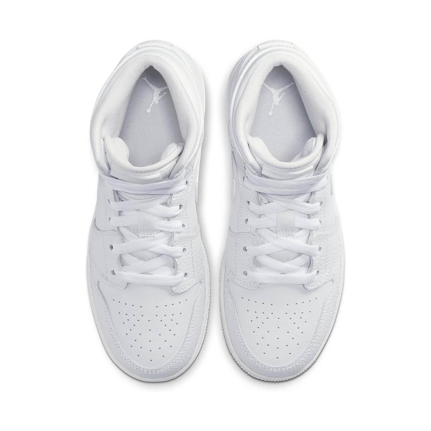 Air Jordan 1 Mid GS 'Triple White' — UK 13.5 | EU 32 | US 1Y — Top View