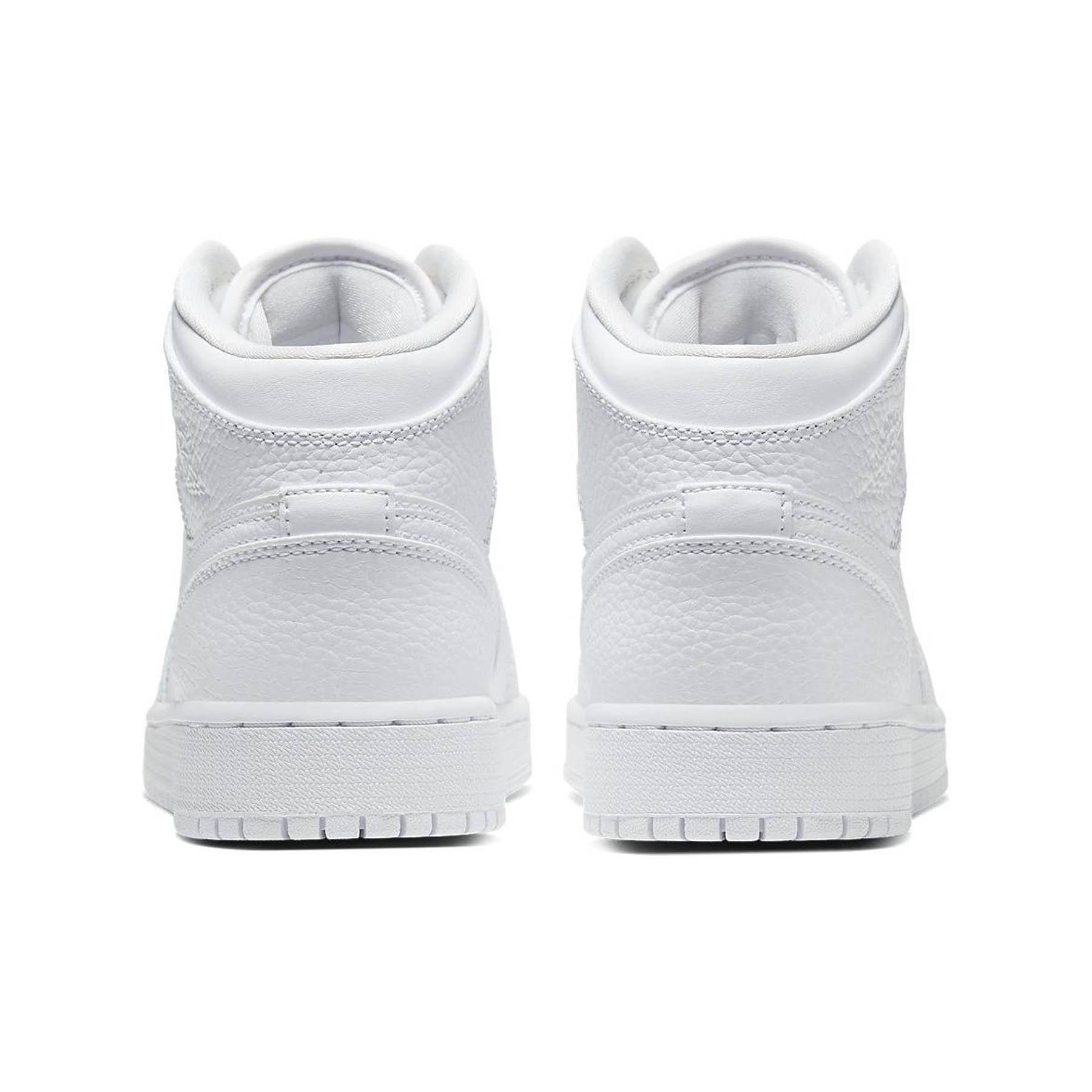 Air Jordan 1 Mid GS 'Triple White' — UK 13.5 | EU 32 | US 1Y — Lifestyle View