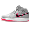 Air Jordan 1 Mid GS 'Wolf Grey Pink' — UK 13.5 | EU 32 | US 1Y — Front View