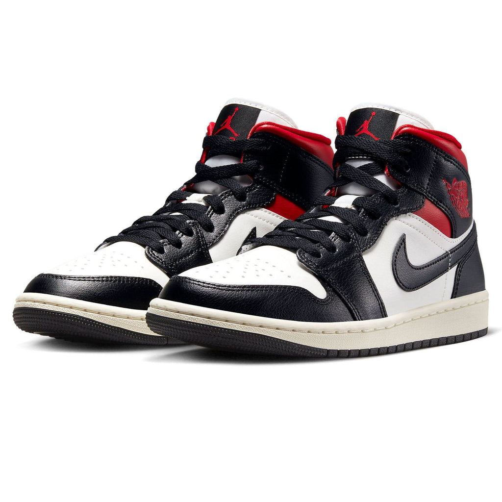 Air Jordan 1 Mid Wmns 'Black Sail Gym Red' — UK 2.5 | EU 35.5 | US 5 — Side View