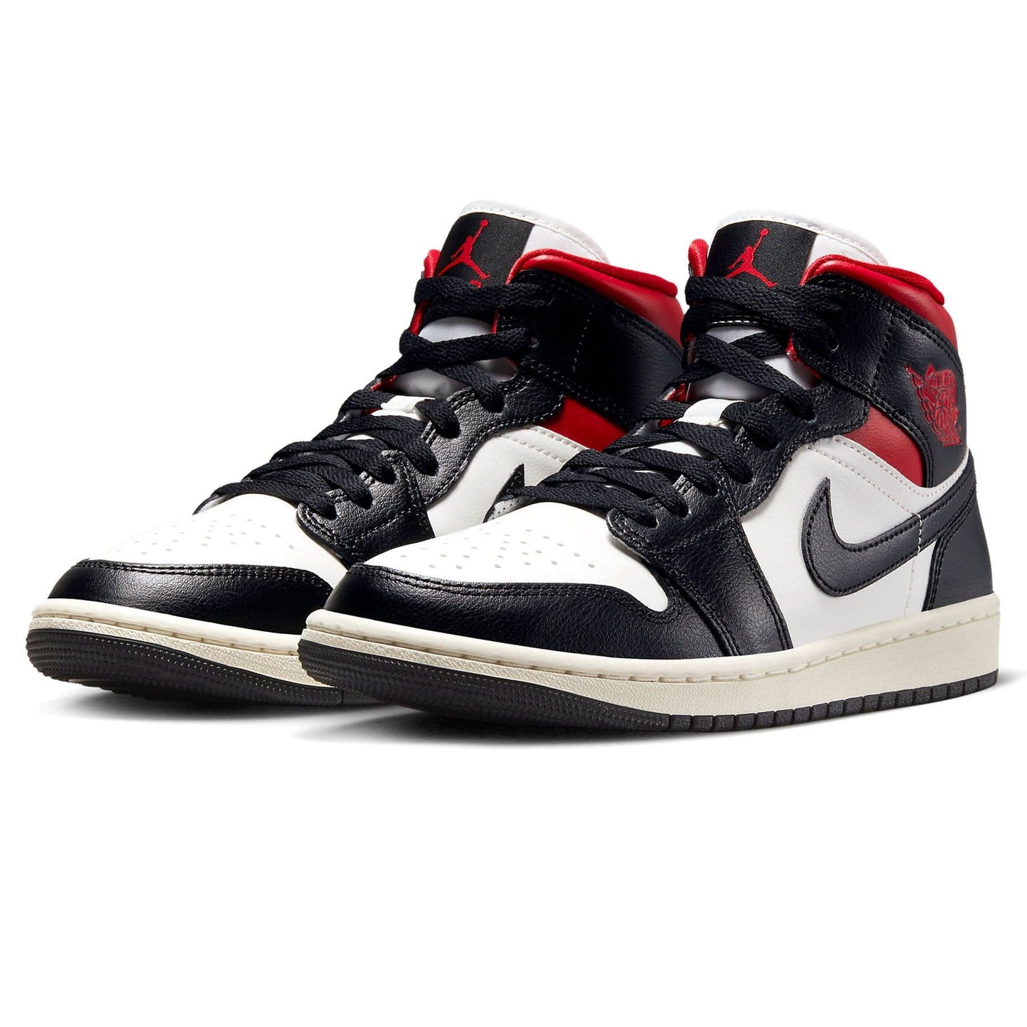 Air Jordan 1 Mid Wmns 'Black Sail Gym Red' — UK 2.5 | EU 35.5 | US 5 — Side View