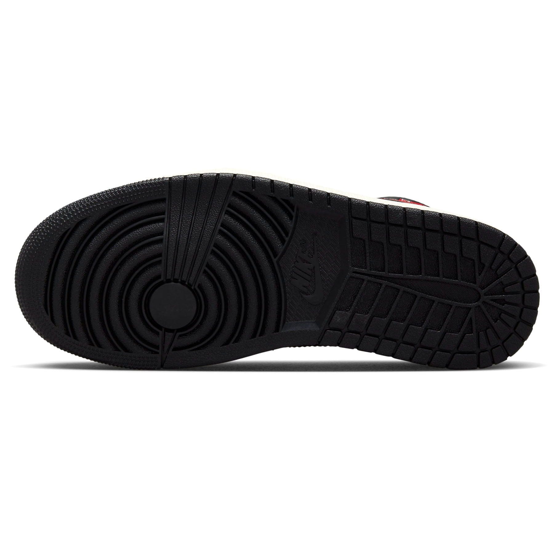 Air Jordan 1 Mid Wmns 'Black Sail Gym Red' — UK 2.5 | EU 35.5 | US 5 — Detail View