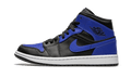 Air Jordan 1 Mid Black Royal Tumbled Leather