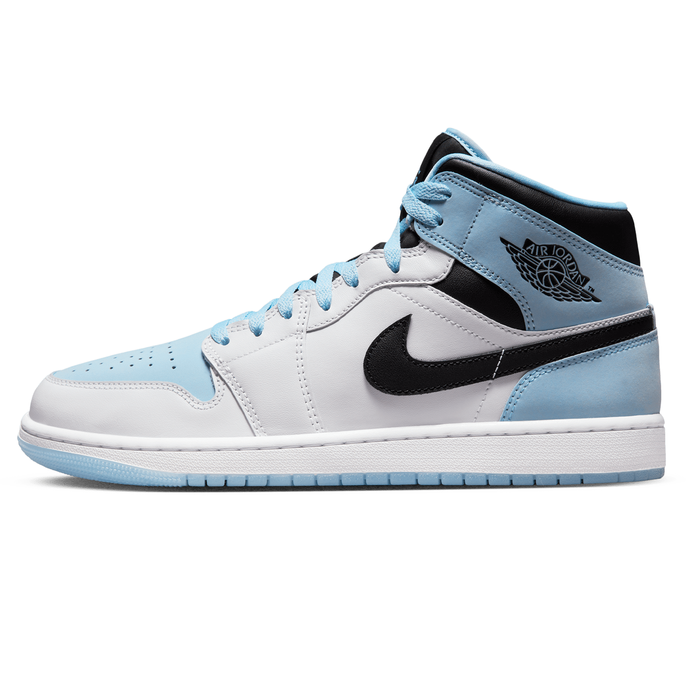 Air Jordan 1 Mid SE 'White Ice Blue' — UK 3 | EU 35.5 | US 3.5 — Front View
