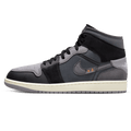 Air Jordan 1 Mid SE Craft 'Inside Out - Black' — UK 3 | EU 35.5 | US 3.5 — Front View