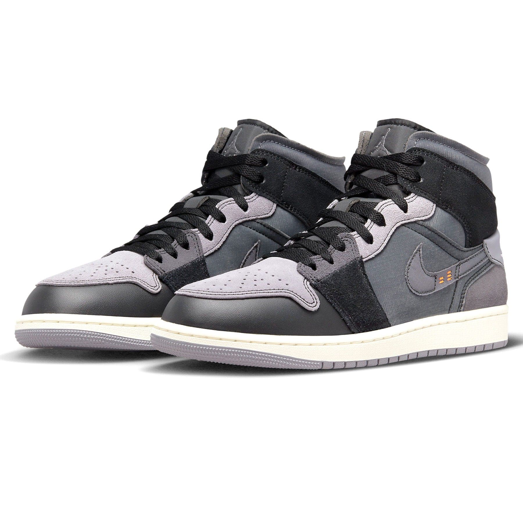 Air Jordan 1 Mid SE Craft 'Inside Out - Black' — UK 3 | EU 35.5 | US 3.5 — Side View