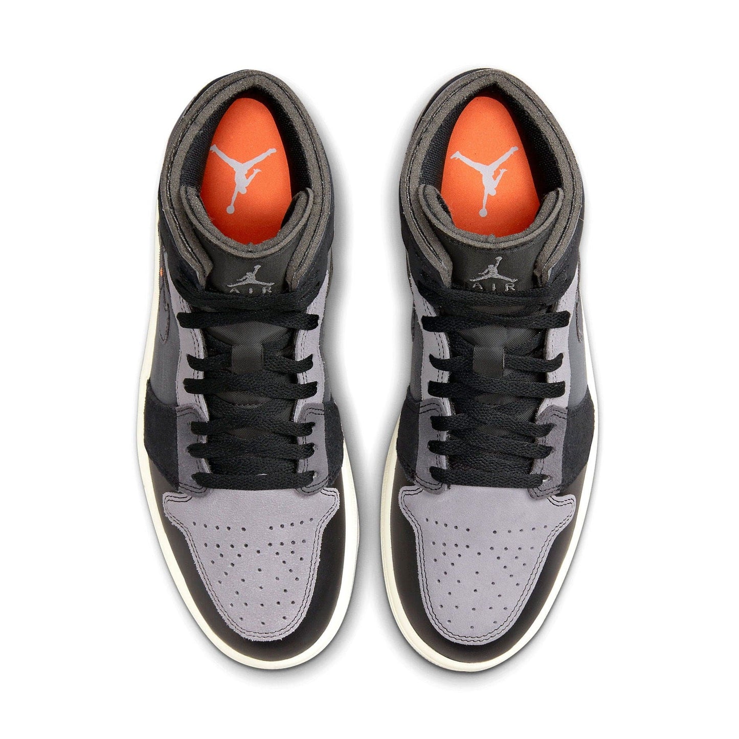 Air Jordan 1 Mid SE Craft 'Inside Out - Black' — UK 3 | EU 35.5 | US 3.5 — Back View