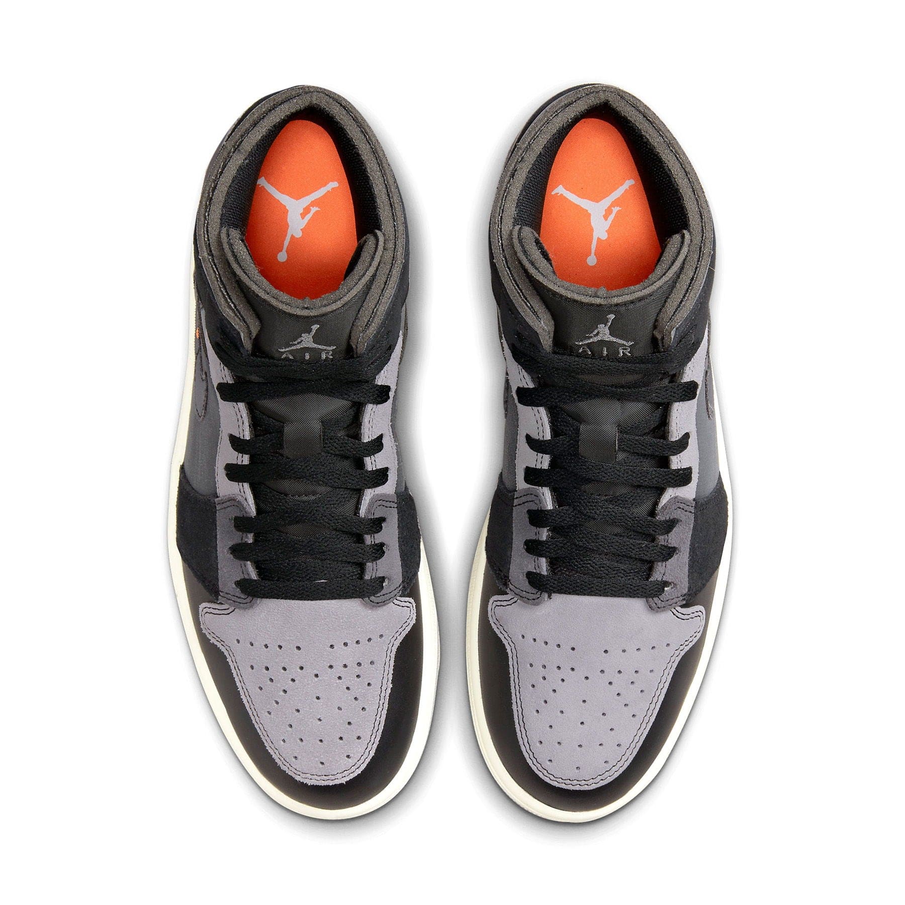 Air Jordan 1 Mid SE Craft 'Inside Out - Black' — UK 3 | EU 35.5 | US 3.5 — Back View