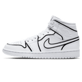 Air Jordan 1 Mid SE Wmns 'Iridescent Trim' — UK 2.5 | EU 35.5 | US 5 — Front View