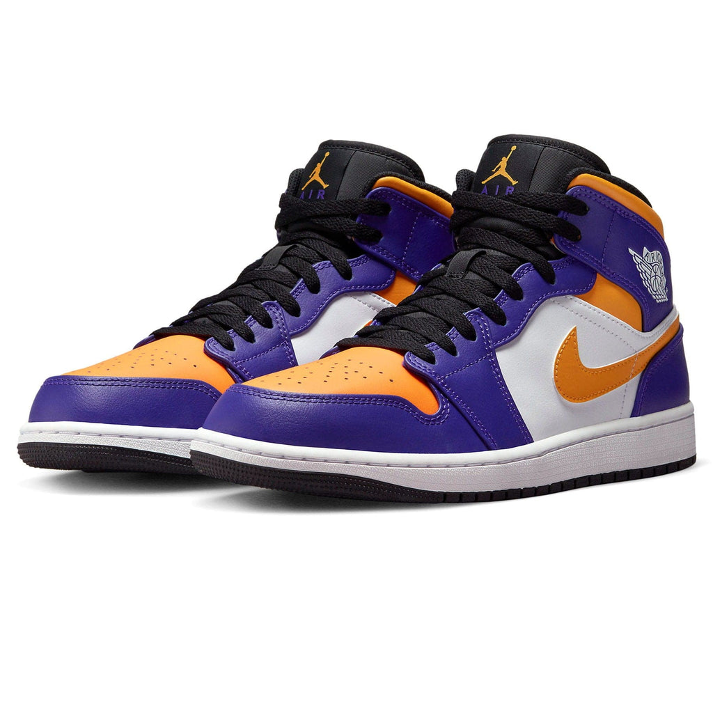 Air Jordan 1 Mid 'Lakers' — UK 3 | EU 35.5 | US 3.5 — Back View